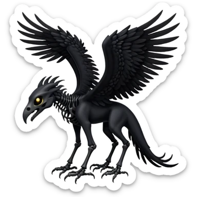 thestral: Winged horses visible only to those who have witnessed death and understand its significance. sticker