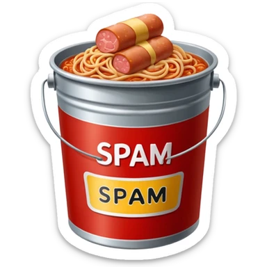 BUCKET OF SPAM spaghetti SLOP  sticker