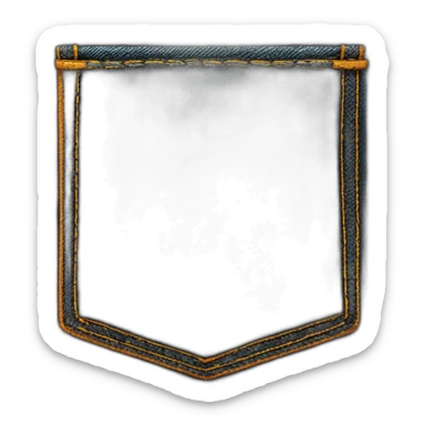 denim pocket sticker