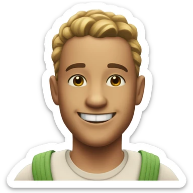 Personaje de los Sims sonriendo  sticker