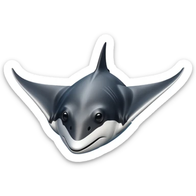 manta ray no background sticker