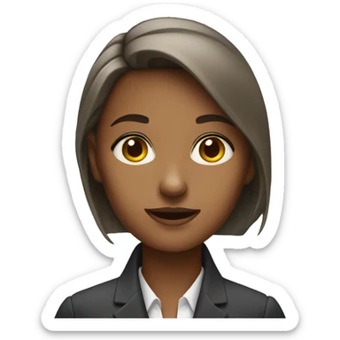 young office worker woman sticker