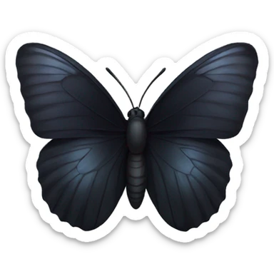Black butterfly sticker