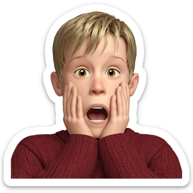 curious boy in sweater sticker