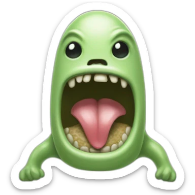 extraterrestre con lengua afuera sticker
