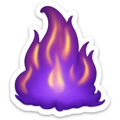 Purple fire sticker