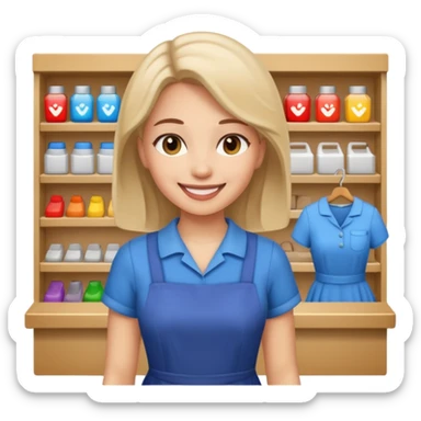 I Brought  one dress with shop worker sticker