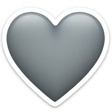 Gray heart sticker