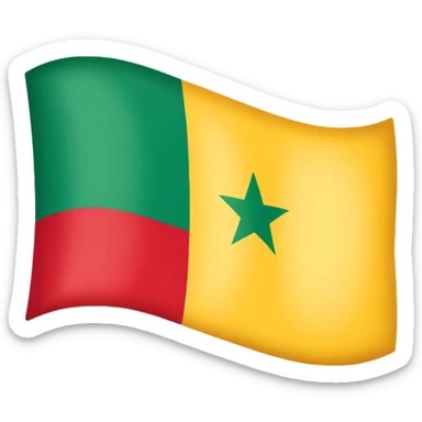 senegal flga, ios style sticker