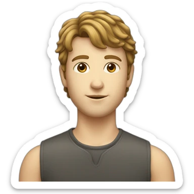 white-boy-with-short-fringe-and-slightly-curly-brown-mullet-hairstyle sticker