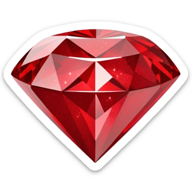 red glitter diamond sticker