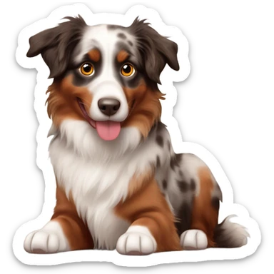 Red Merle mini Australian Shepherd  sticker