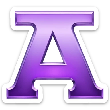 purple alphabet sticker