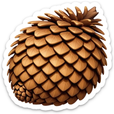 Pine cone poop sticker