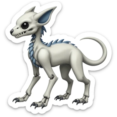 Eldritch Spooky Scary Skeletal Linoone-Absol-Trico-Hybrid (Full body) sticker