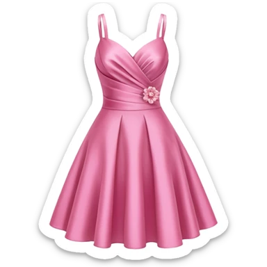 simple pink cocktail dress sticker