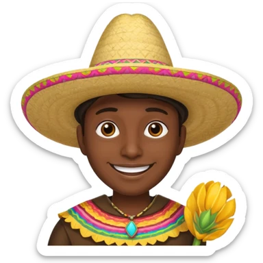 make them darker mexicans with sombreros sticker
