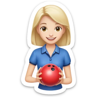 Bowling girl sticker