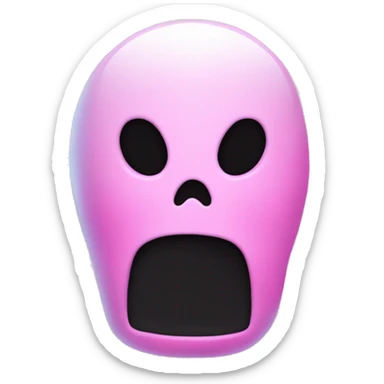 Ghost face with pink phone sticker