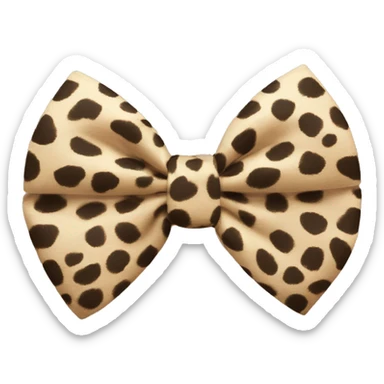 Cheetah print bow￼ sticker