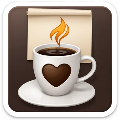 coffe and paper sticker