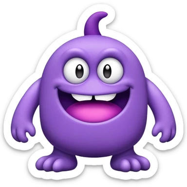 grimace large purple monster sticker