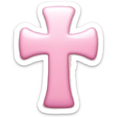 Baby pink cross sticker