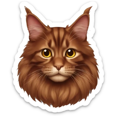 Dark Red Maine Coon Cat sticker