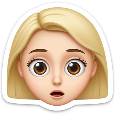 The 😳 emoji with big eyes same thing as the emoji but big eyes sticker