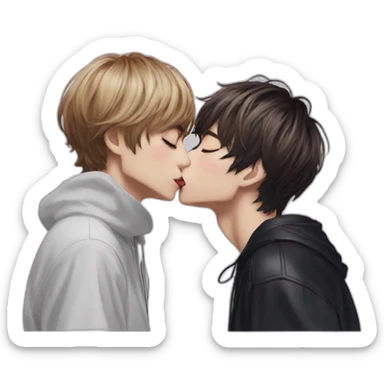 taehyung kiss jungkook  sticker