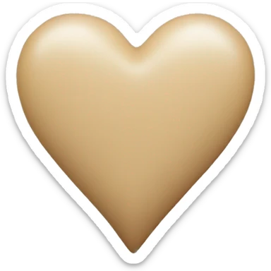 Beige heart  sticker