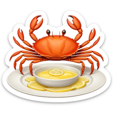 Crab meal sticker