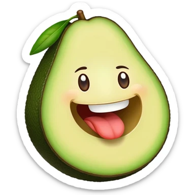 Avocado with huge lips sticker
