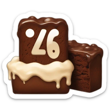 Brownie and the number 46 sticker