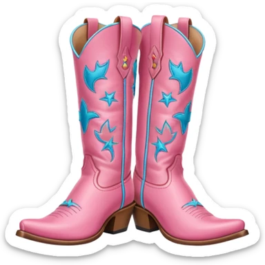 pink cowgirl boots sticker