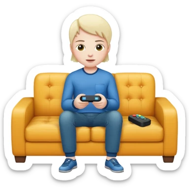 Couch potato sticker