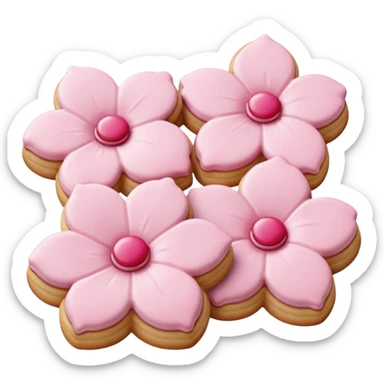Cherry blossom shaped cookies  sticker