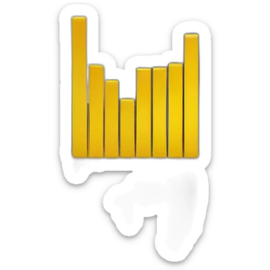 bar chart yellow increasing sticker