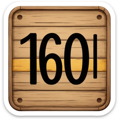 1600 Hundred sign sticker
