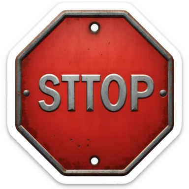stop sign sticker