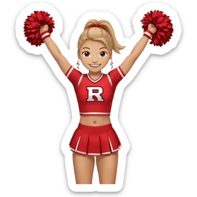 Rutgers full body Cheerleader sticker
