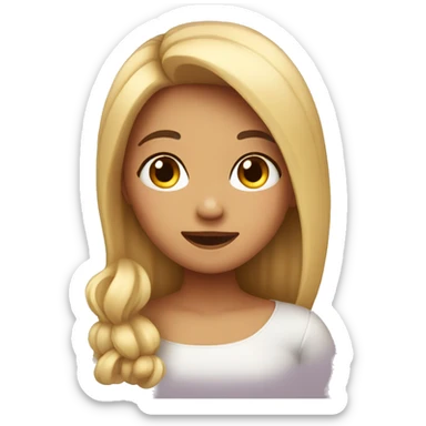 Girl blushing  sticker