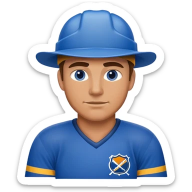 blue collar farmer and hockey player sticker