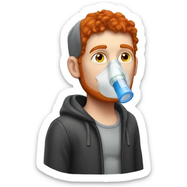 International red haired art thief with an inhaler sticker