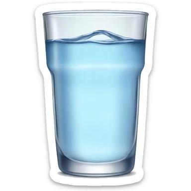 Glass of water with no bubbles sticker