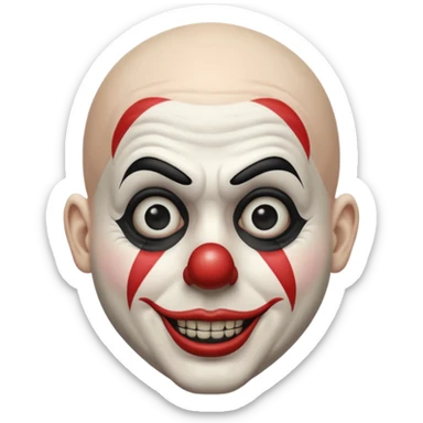 Art the clown (Bald mime with a small black cap on his head) Terrifier movie sticker