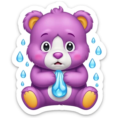 Care bear crying sticker