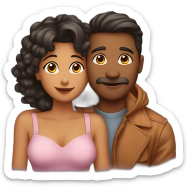 Bisous entre femme et homme sticker