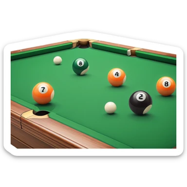 waving pool table sticker