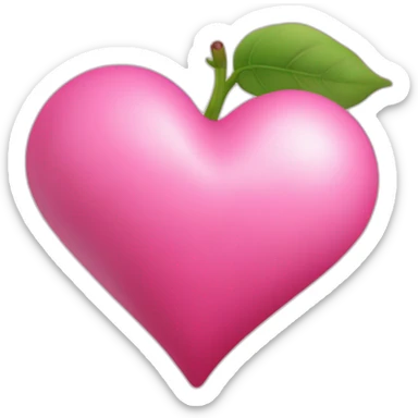 Forme de coeur de couleur rose avec écrit "mya" à l'interieur sticker